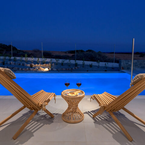 Villa Sirius | Pool Area Night