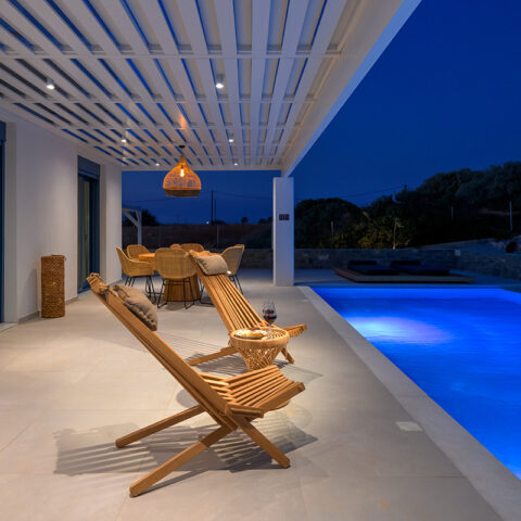 Villa Sirius | Pool Area Night