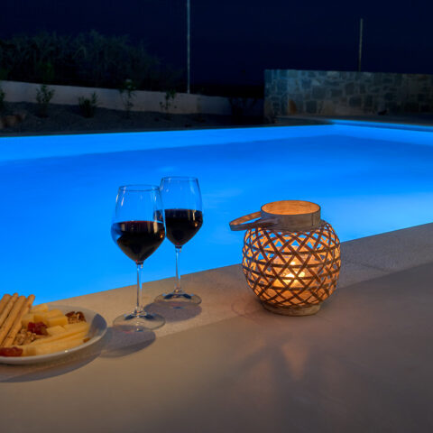 Villa Sirius | Pool Area Night